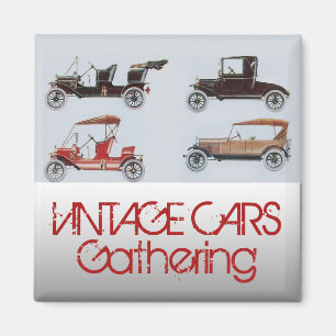 Vintage Cars Gathering Classic Auto Magnet