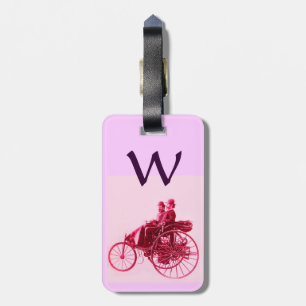 Vintage Cars Gathering Monogram Luggage Tag