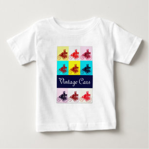 Vintage Cars Gathering Pop Art Baby T-Shirt