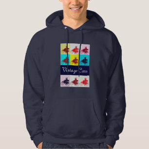 Vintage Cars Gathering Pop Art Hoodie
