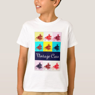 Vintage Cars Gathering Pop Art T-Shirt