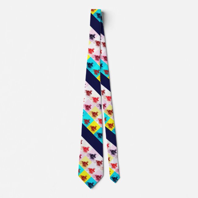 VINTAGE CARS GATHERING  POP ART TIE (Front)