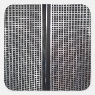 Vintage car's grille square sticker