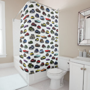 Vintage Cars Illustrations Random Pattern