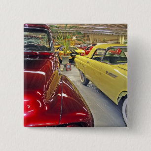 Vintage cars in Tallahassee Automobile Museum 2 Inch Square Button