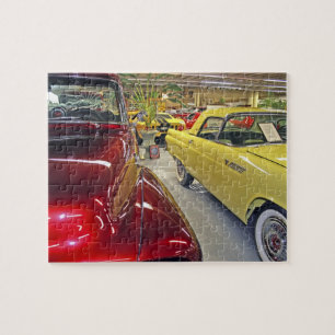 Vintage cars in Tallahassee Automobile Museum Jigsaw Puzzle