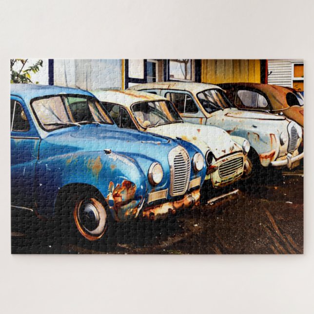 Vintage Cars Jigsaw Puzzle (Horizontal)