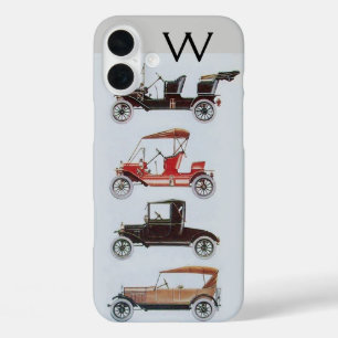 VINTAGE CARS  MONOGRAM iPhone 16 PLUS CASE