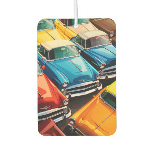 Vintage Cars Pattern Air Freshener