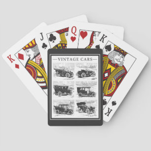 Vintage cars playing cards