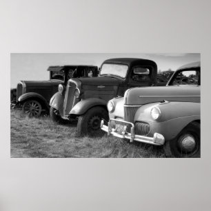 Vintage Cars & Trucks Poster