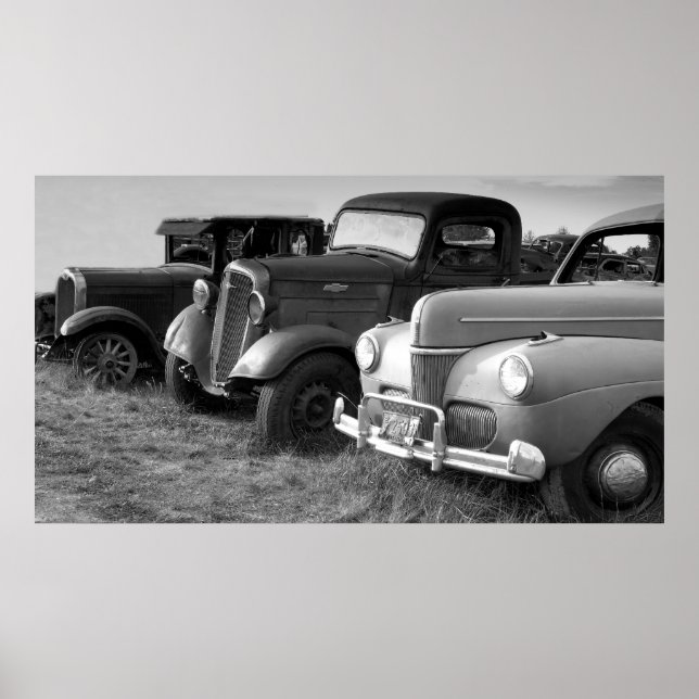 Vintage Cars & Trucks Poster (Front)
