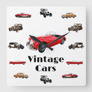 Vintage Cars Wall Clock