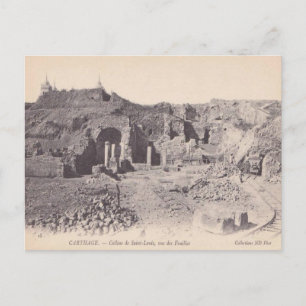 Vintage  Carthage, Roman remains, Hill of St Louis Postcard