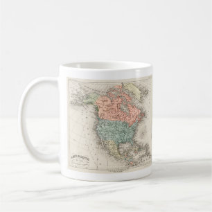Vintage Cartographic Map of North America (1878) Coffee Mug