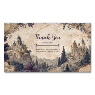 Vintage Cartography Antique Map Fairytale Magnetic Business Card