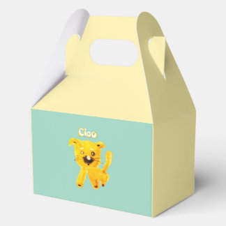 Vintage Cartoon Kids – Cheerful Yellow Puppy Favor Box