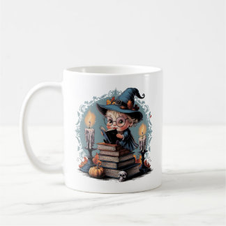 Vintage Cartoon Witch Gothic, Halloween Vibes  Coffee Mug
