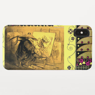 VINTAGE CARTOONIST DRAWING MONKEY MAN CARTOON iPhone XS MAX CASE