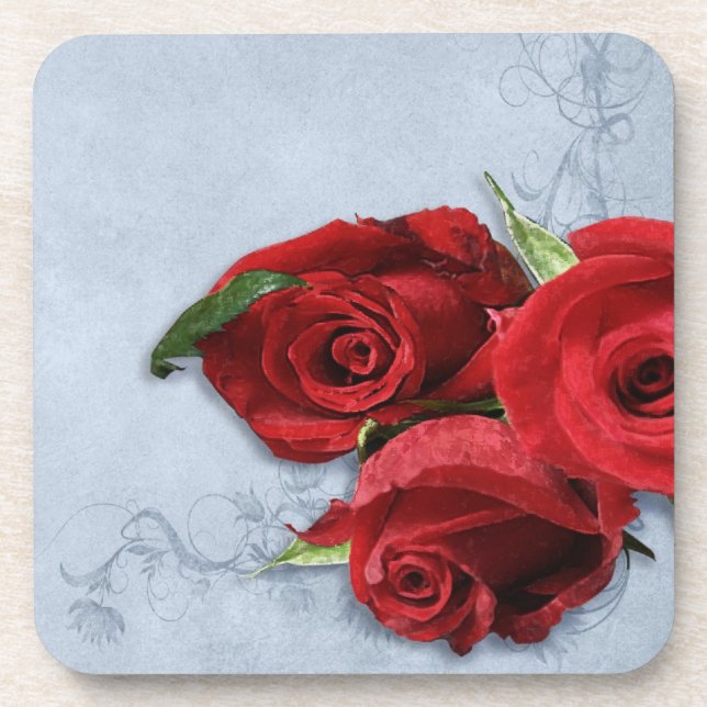 Vintage Cascade Blue Coaster (Front)