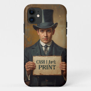 Vintage Cash Print Gentleman Mobile Coque