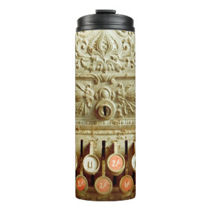 Vintage cash register,  covered in dust and cobweb thermal tumbler