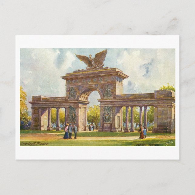 Vintage Cassel Germany Aue Tor Postcard (Front)