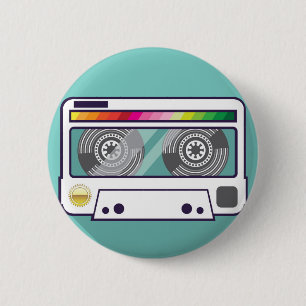 Vintage Cassette 2 Inch Round Button