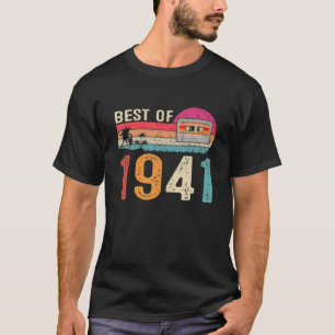 Vintage Cassette Best Of 1941 Born 81St Birthday T-Shirt