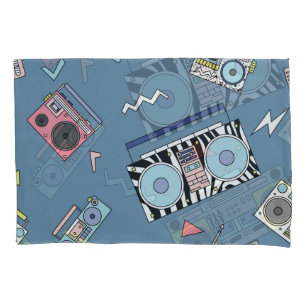 Vintage Cassette Players: Retro Seamless Art Pillowcase