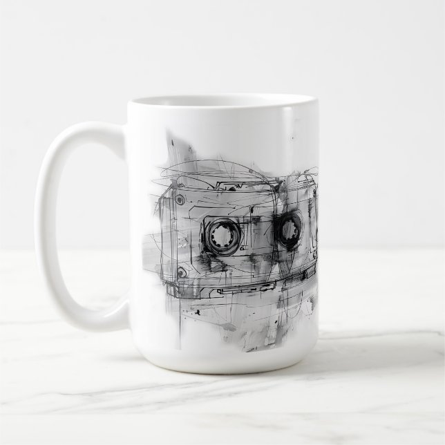 Vintage Cassette Tape  Coffee Mug (Left)