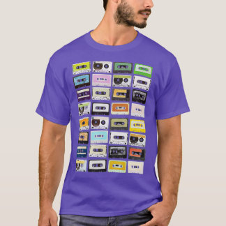 Vintage Cassette Tape Pencil 70s 80s 90s Music Mix T-Shirt