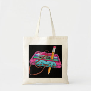Vintage Cassette Tape Pencil 70's 80's 90's Music  Tote Bag