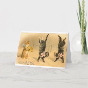 Vintage Cat Acrobats Note Cards