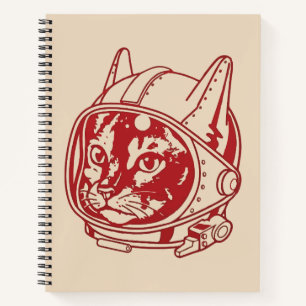 Vintage cat astronaut     notebook
