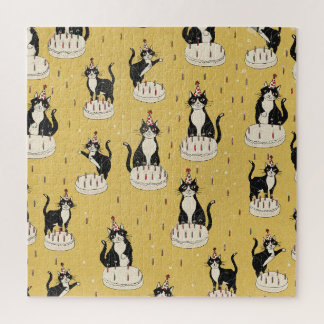 Vintage Cat Birthday  Jigsaw Puzzle
