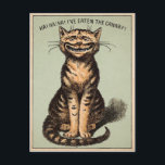 Vintage Cat Canary Postcard<br><div class="desc">Vintage restored,  high quality cat postcard.</div>