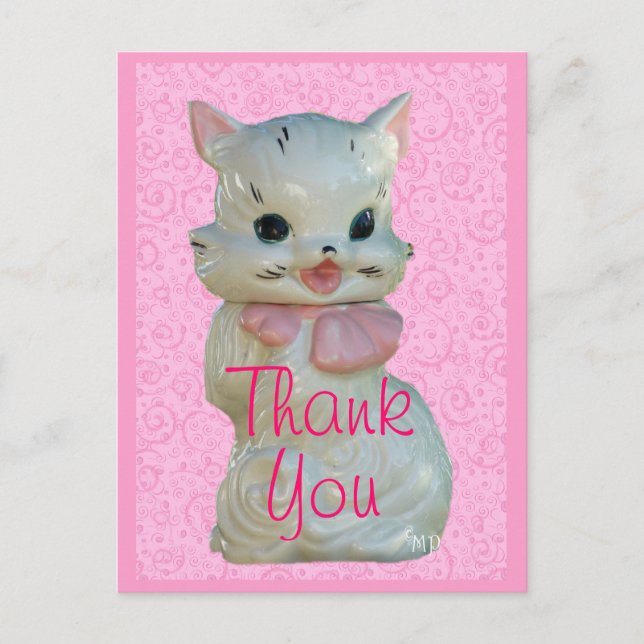 Vintage Cat Cookie Jar Postcard - customize (Front)