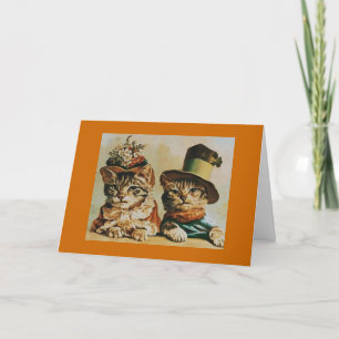 Vintage Cat Couple Anniversary Card