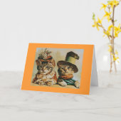 Vintage Cat Couple Anniversary Card (Yellow Flower)
