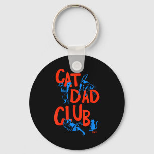 Vintage Cat Dad Club Life Is Better With Cats Funn Keychain