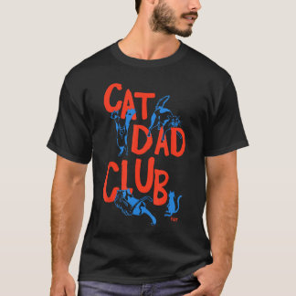 Vintage Cat Dad Club Life is Better with Cats Funn T-Shirt