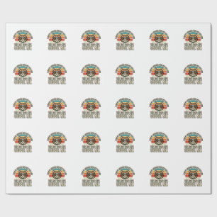 Vintage Cat Dad Life Chose Me T-Shirt Design_1 Wrapping Paper