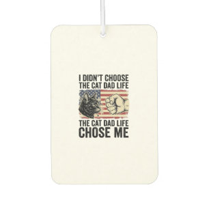 Vintage Cat Dad Life Patriotic Vector Shirt Design Air Freshener