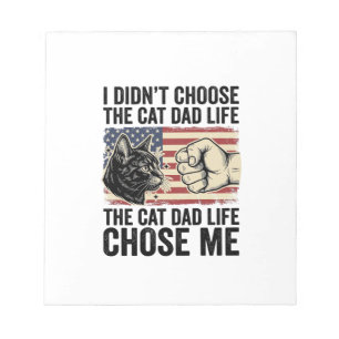 Vintage Cat Dad Life Patriotic Vector Shirt Design Notepad