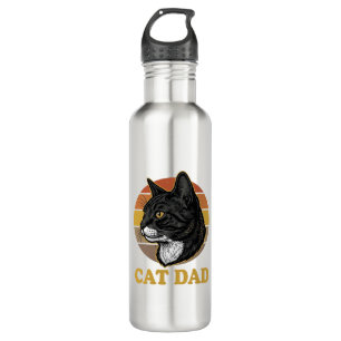 Vintage Cat Dad Retro Cat Lover Shirt Design_1 710 Ml Water Bottle