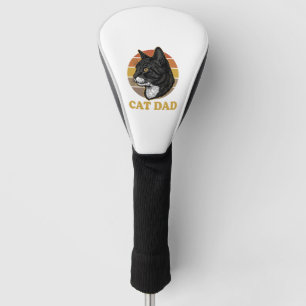 Vintage Cat Dad Retro Cat Lover Shirt Design_1 Golf Head Cover