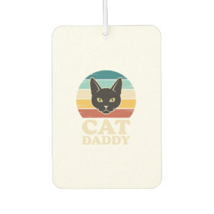 Vintage Cat Daddy Black Cat Retro Sunset Shirt Des Air Freshener