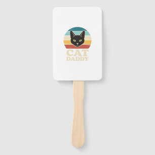 Vintage Cat Daddy Black Cat Retro Sunset Shirt Des Hand Fan