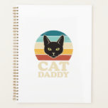 Vintage Cat Daddy Black Cat Retro Sunset Shirt Des Planner<br><div class="desc">Vintage Cat Daddy Black Cat Retro Sunset Shirt Design_1</div>